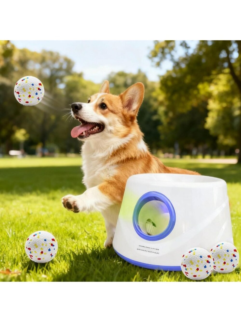 Automatic Dog Ball Launcher - Interactive Fetch Machine, 3 Distance Settings